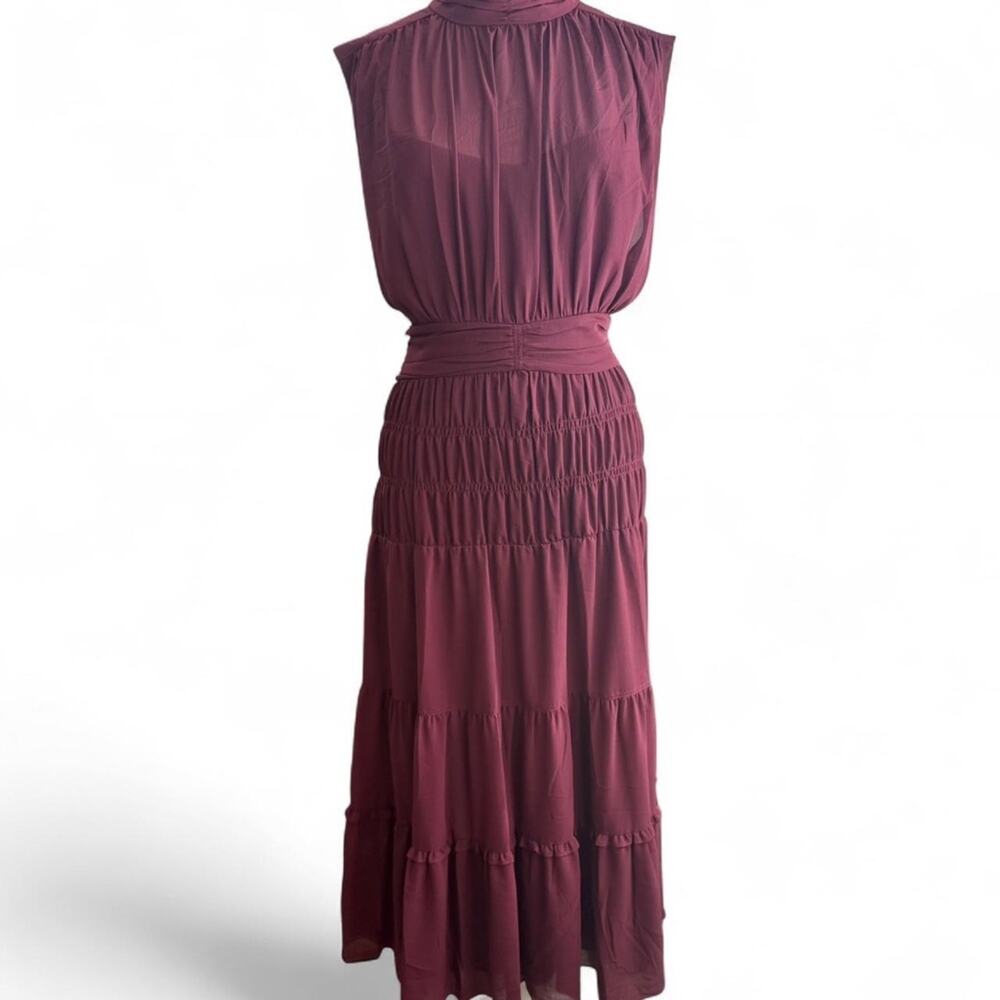 Derek Lam IO Crossby Junia Roched Midi Dress (sz 14) 331